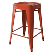 AmeriHome Loft Orange 24 Inch Metal Bar Stool 4 Piece by Buffalo Corp