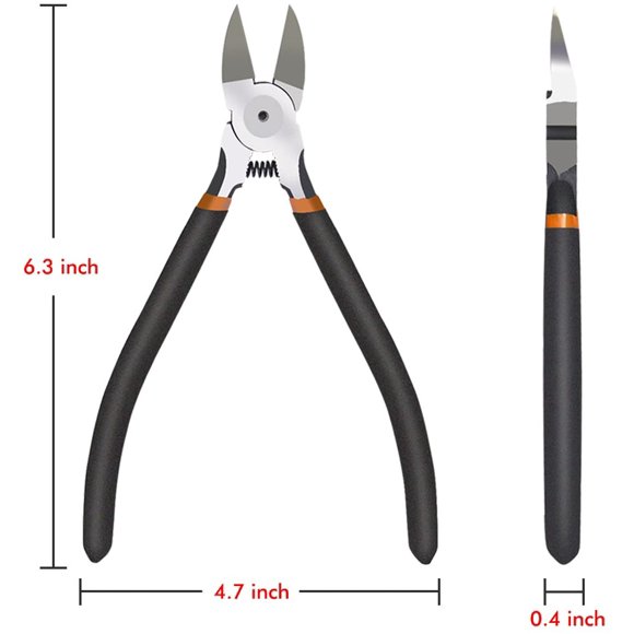 Wire Cutters Micro Diagonal Cutting Pliers with Spring Sharp Wire Flush Cutters Precision Flush Side Cutters for Electronics Wires Jewelry Zip Ties Cutting