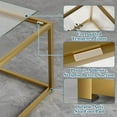 thumbnail image 5 of Glass Coffee Table Modern Center Table,Minimalist Coffee Table Sofa Side Tea Table for Living Room,Tempered Glass-top with Sturdy Metal Frame, Easy Assembly,26.4 x 26.4 x 15.7 Inches, Gold, 5 of 7