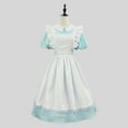 thumbnail image 2 of Levmjia Womens Dresses Fashion Solid Color Cute Shirt Bowknot Maid Outfit Role Playing Loose Fit Short Sleeve Casual Comfortable Dress, 2 of 5