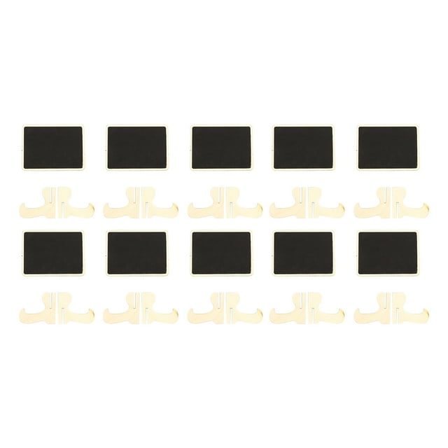 Tablero de Notas ANGGREK Mini pizarra de madera 10PCS con clip de soporte