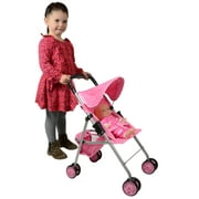 First Doll Stroller for Kids (Pink Quilted) Pink Quilted