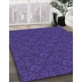 thumbnail image 2 of Ahgly Company Indoor Rectangle Patterned Blue Lotus Blue Novelty Area Rugs, 7' x 10', 2 of 6