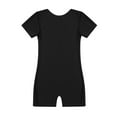 thumbnail image 5 of iEFiEL Kids Girls Basic Short Sleeve Gymnastic Ballet Dance Leotard Unitard Black 14, 5 of 7