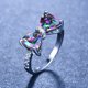 thumbnail image 2 of Anillos femeninos de lujo de Plata de Ley 925, anillos de dedo de circ贸n con lazo para mujer Y2K, lazo rosa brillante, regalos de joyer铆a de diamantes de imitaci贸n, 2 of 2