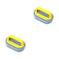 thumbnail image 3 of Inteprter Cepillo de esponja de PP, mango de plástico reutilizable, cepillos inodoros para interiores, hogar, cocina, fregadero de pared, placa, Amarillo 2piezas Inteprter CBP159058, 3 of 6