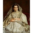 thumbnail image 2 of Jan Matejko 15x18 Black Ornate Wood Framed Double Matted Museum Art Print Titled - Portrait of Artist's Wife, Teodora Nee Giebułtowska (1879), 2 of 5