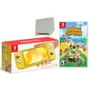 Nintendo Switch Lite 32GB Handheld Video Game Console in Yellow with Animal Crossing: New Horizons Game Bundle - Import with US Plug