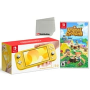 Nintendo Switch Lite 32GB Handheld Video Game Console in Yellow with Animal Crossing: New Horizons Game Bundle - Import with US Plug