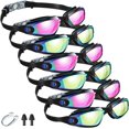 thumbnail image 1 of 6 Pack Swim Goggles for Adult Anti Fog Swimming Glasses with Ear Plugs Nose Clip No Leaking Full Protection Goggles, 1 of 5