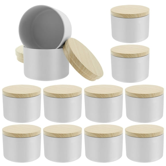 12Pcs 8oz Iron Empty Candle Tins for Making Candles Compact Candle Making Jars Multipurpose DIY Candle Container With Lid for Storing Tea Coffee Spice
