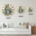 thumbnail image 4 of Designart 'Tropical Green Leaf On White' Farmhouse Wood Wall Clock, 4 of 5