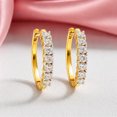 thumbnail image 3 of Shop LC 925 Sterling Silver Lab Grown Diamond Hoop Earrings for Women, 3 of 6