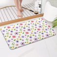 thumbnail image 4 of Pioneer Flower Floral Print Pattern Non Slip Microfiber Bathroom Rugs, Soft Rubber Backing Bath Mats for Bathroom Floor Tub and Shower,17"x30", 4 of 5