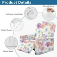 thumbnail image 5 of HELLHERO Hibiscus Print Reclining Stretch Sofa Slipcover 4 Piece Recliner Cover 1 Seat Extra Large Cover for Recliner Chair with Foot Rest, 5 of 8