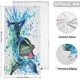 thumbnail image 2 of Watercolor Cute Dolphin Hand Towels, Kitchen Towel Ultra Soft and Absorbent,Decorative Fingertip Face Towel for Bathroom Hotel, 2 PCS, 28.3"x 14.4", 2 of 5