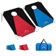 Himal Portable Assemble PVC Framed Corn Hole Outdoor Game Set with 8 Bean Bags and Carrying Case (3 x 2-feet)