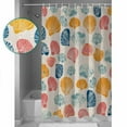 thumbnail image 3 of Shower Curtain Bathroom Set Summer Ocean Shell Colorful Waterproof Fabric Shower Curtains with Grommets&Hooks Retro Linen Coastal Nautical Theme Privacy Bath Curtain for Bathtub 72x84in, 3 of 7