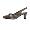 thumbnail image 3 of FLORAL Nova Women's Wide Width Pleated Upper Slingback Pumps BRONZE 11, 3 of 6