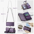 thumbnail image 2 of TECH CIRCLE for Samsung Galaxy S25 Ultra Case, Women men Multi-Function Wallet Case with Stand RFID Blocking Featuring Magnetic Closure Zipper S Pen Holder includes Shoulder Strap Wrist Strap,Purple, 2 of 7