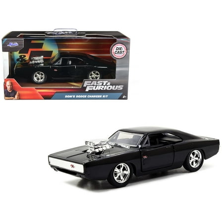 Dom's Dodge Charger R/T Black "Fast & Furious 7" (2015) Movie 1/32 Diecast Model Car by Jada