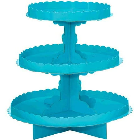 

Caribbean Blue 3-Tiered Cupcake Stand (1ct)