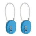 thumbnail image 1 of Uxcell 2-Pack Candado de Combinación, Aleación de Zinc, Candado de Combinación Redondo de 3 Dígitos para Equipaje, Candado Sin Llave para Exterior [Azul], 1 of 7