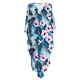 thumbnail image 6 of XYZCANDO Hibiscus Kaftan Dresses for Women V Neck Batwing Sleeves Swimsuit Coverup Oversized Beach Cover Ups Loungewear Maxi Dress Hawaiian Robe for Vacation & Outdoor, 6 of 7