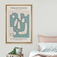 thumbnail image 3 of PixonSign Framed Canvas Print Wall Art Pablo Picasso Blue Geometric Line Art Abstract Shapes Illustrations Modern Art Decorative Minimal Relax/Calm for Living Room, Bedroom, Office - 16"x24" NATURAL, 3 of 5