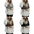 thumbnail image 7 of Jandel Women's Sherpa Sweatshirt Hoodie Quarter Zipper Pullover Casual Fuzzy Fleece Long Sleeve Coats Sweatshirts S-4XL, 7 of 7