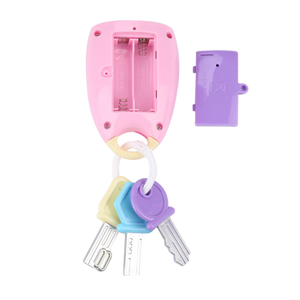Oyunngs Baby Toy Smart Key Remote Car Control Musical Pretend Play for Kids Education Toys Pink