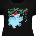 thumbnail image 4 of Inktastic I Want a Hippopotamus for Christmas Hippo in Santa Hat Women's Plus Size T-Shirt, 4 of 5