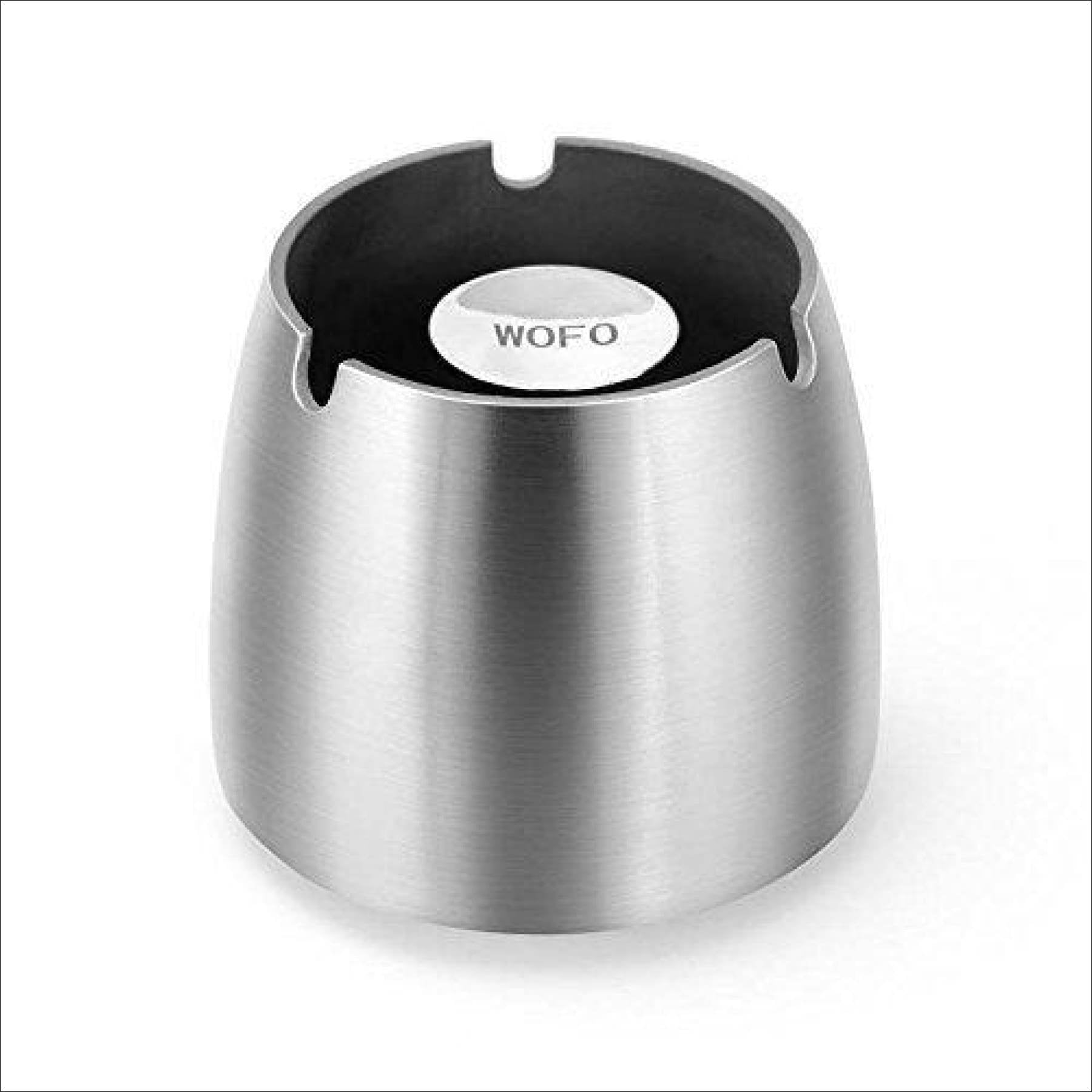 WOFO Outdoor Ashtray Windproof Stainless Steel Solid Base Ashtrays for