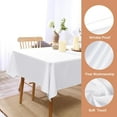 thumbnail image 2 of 10 Pack White Table Cloth Rectangle Table 60x102 Inch,Polyester Tablecloths for 8 Foot Rectangle Tables,Wrinkle Resistant Washable Polyester Tables Cover for Wedding,Dining,Parties and Camping, 2 of 6