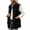 Black, variant on Staron Women's Sleeveless Vests for Women Casual Basic Collared Button Down Loose Fit Fall Winter Coat Jacket Vest, Army Green L