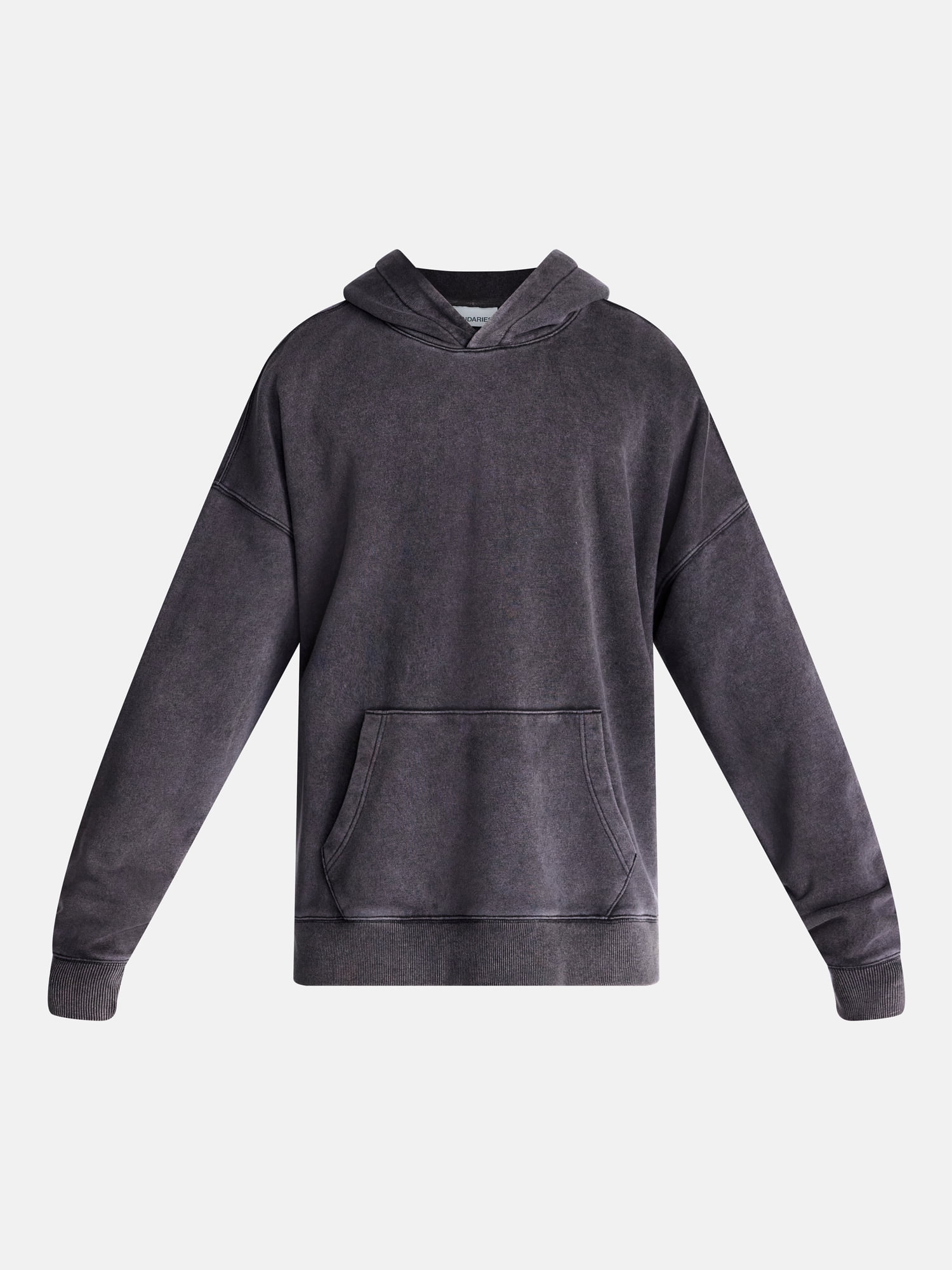 No Boundaries Boxy Fit Oversized Fleece Hoodie with Long Sleeves, Men's XS-4XLT