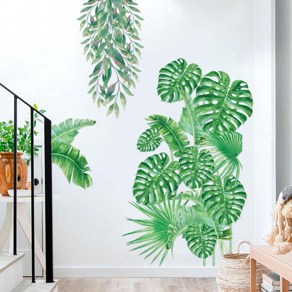 Leaveforme Leaf Tropical Plants Wall Stickers, Green Tree Leaves ...