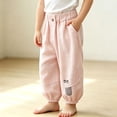 thumbnail image 2 of KyCheLot Cotton Sweatpants for Kids Full Length Elastic Waist Joggers with Pockets Trendy Cute Schoolwear, 2 of 5