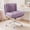 Purple, variant on PAPROOS Vanity Chair with Back, 26.4" Wide Faux Fur Makeup Chair with Wheels and Metal Base, Fuzzy Adjustable Swivel Home Office Desk Chair, Armless Bedroom Chair for Vanity Room, Dorm, Cream