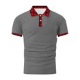 thumbnail image 5 of WAVSUF Lapel polo Shirt for Mens Soft Pique Polos Button T-Shirt Gray Size 2XL, 5 of 5