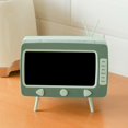 thumbnail image 4 of Sostenedor del tejido Forma De TV Caja De Pañuelos Soporte Para Teléfono Móvil Servilletero De Pañuelos De Escritorio Verde Verde Fanmusic Sostenedor del tejido, 4 of 7