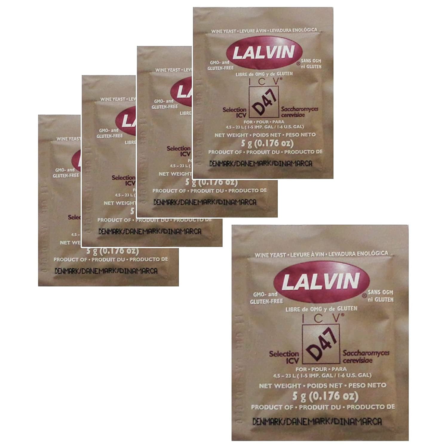 Lalvin ICV D47 Wine Yeast - 5 Pack
