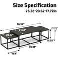 thumbnail image 2 of Nesting Coffee Tables,3 Piece Living Room Coffee Table, Rectangular Coffee Table Set,End Table Side Tables for Living Room Bedroom(Black), 2 of 12