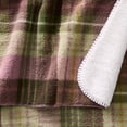 thumbnail image 4 of Better Homes & Gardens Plaid Reversible Faux Wool to Faux Fur Oversized Couch Throw Blanket, Violet, 50 x 72 in, 4 of 6