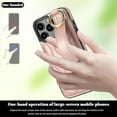 thumbnail image 5 of Finger Loop Ring Wrist Band Case for iPhone 16 Pro with Keychain, Adjustable Wristband Holder Kickstand [Stand Function] PU Leather Cover Case for Apple iPhone 16 Pro ZHD-Rose, 5 of 16