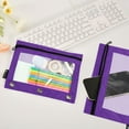 thumbnail image 4 of ALAZA 2 Pack Pencil Pouch Dark Purple Pencil Case for 3 Ring Binder Clear Window Pencil Bag Organizers, 4 of 6