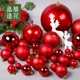 thumbnail image 2 of Bola navideña roja de 3-25 cm, bola colgante navideña, bola colgante, decoración de anillo para árbol de Navidad, 2 of 5