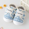 thumbnail image 2 of Siilsaa Baby Sneakers Baby Girls Boys Shoes Soft Anti-Slip Sole First Walkers Star High Top Canvas Denim Unisex Sneaker Blue,18-24 Months, 2 of 5