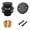 Matte Black, variant on Bath Tub Drain and Overflow Kit, Universal All Metal Tip-Toe Bathtub Drain Replacement Kit with Fine/Coarse Thread