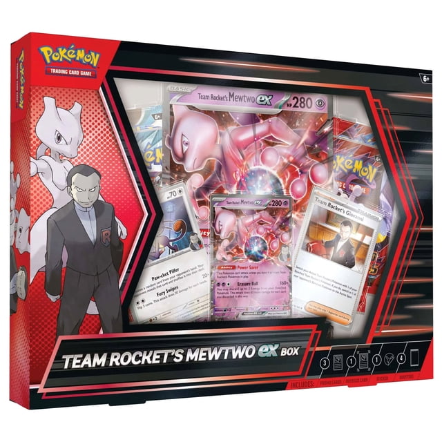 Cartas Coleccionables Pokemon TCG Caja Mewtwo ex del Equipo Rocket En Español